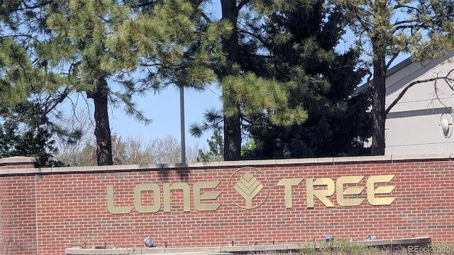 view of community sign