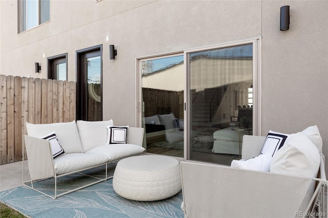 1322 Raleigh St, Denver, CO 80204 - view of patio / terrace with outdoor lounge area and fence