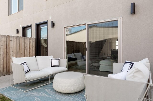 1322 Raleigh St, Denver, CO 80204 - view of patio with an outdoor living space and fence