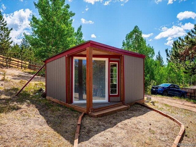 366 Houston St, Bailey, CO 80421 - view of outdoor structure with fence and an outdoor structure