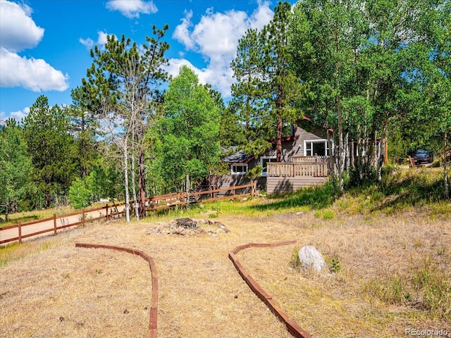366 Houston St, Bailey, CO 80421 - view of yard with fence