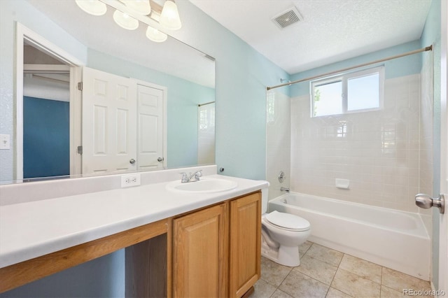 14625 Vine St, Thornton, CO 80602 - bathroom with bathing tub / shower combination, vanity, and tile patterned floors
