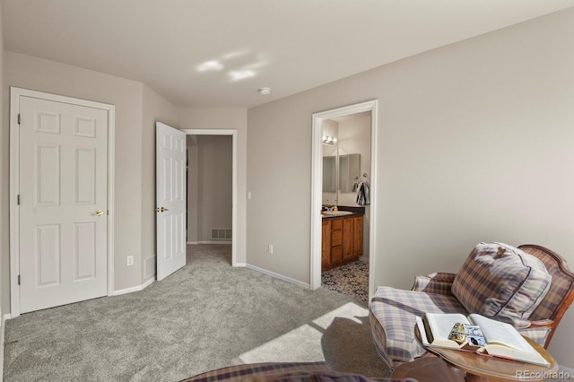 22386 E Arbor Pl, Aurora, CO 80016 - sitting room featuring light carpet and baseboards