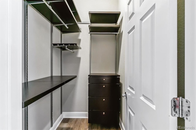 22656 E Glidden Dr, Aurora, CO 80016 - spacious closet featuring dark wood-type flooring