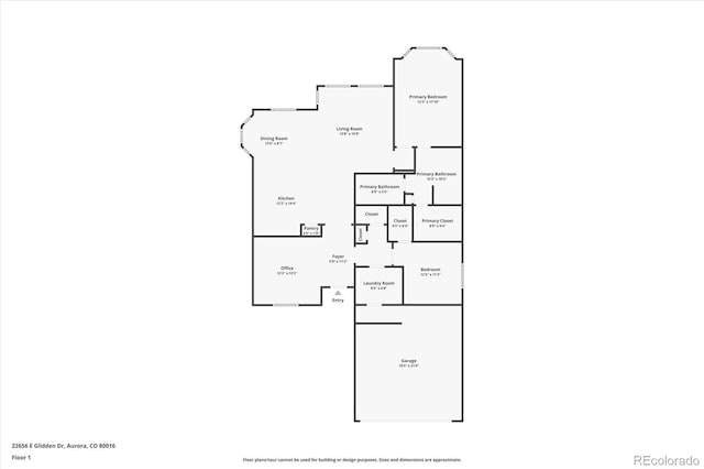 22656 E Glidden Dr, Aurora, CO 80016 - view of home floor plan