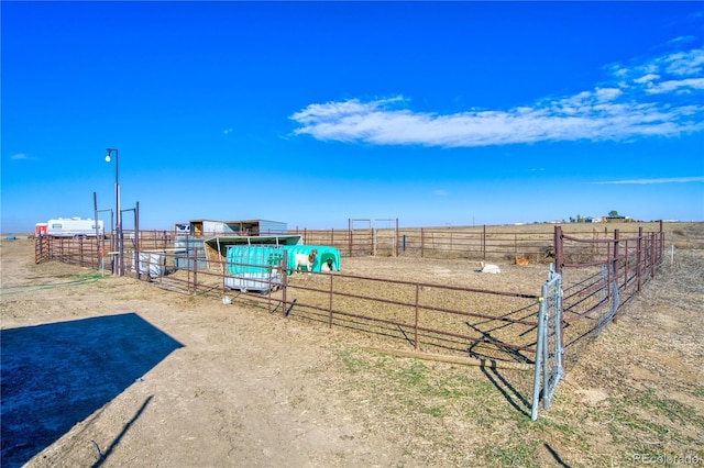view of yard featuring a rural view