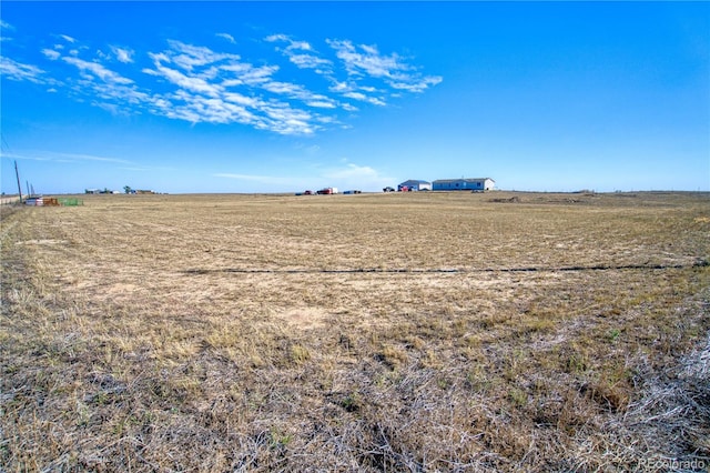 view of yard with a rural view