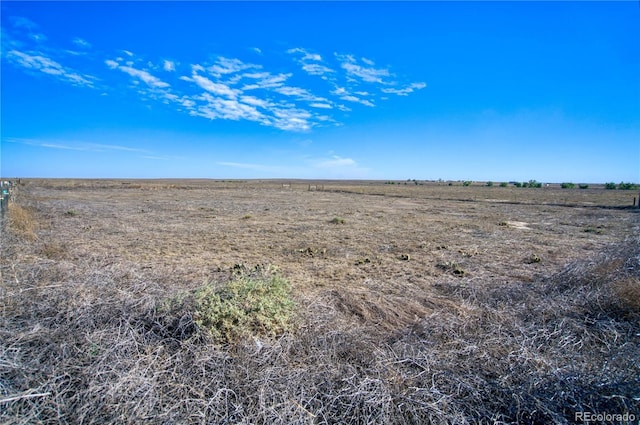 view of landscape featuring a rural view