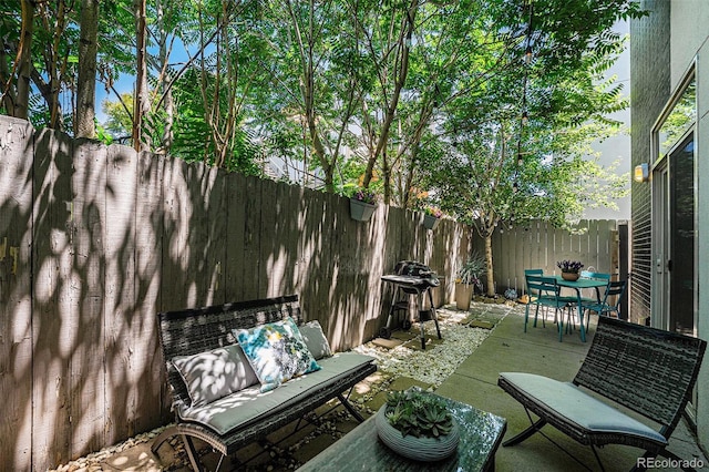 2103 W 32nd Ave Unit 10, Denver, CO 80211 - fenced backyard with grilling area