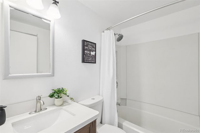 2393 E 90th Ave, Thornton, CO 80229 - full bathroom with toilet, vanity, and shower / bath combo with shower curtain