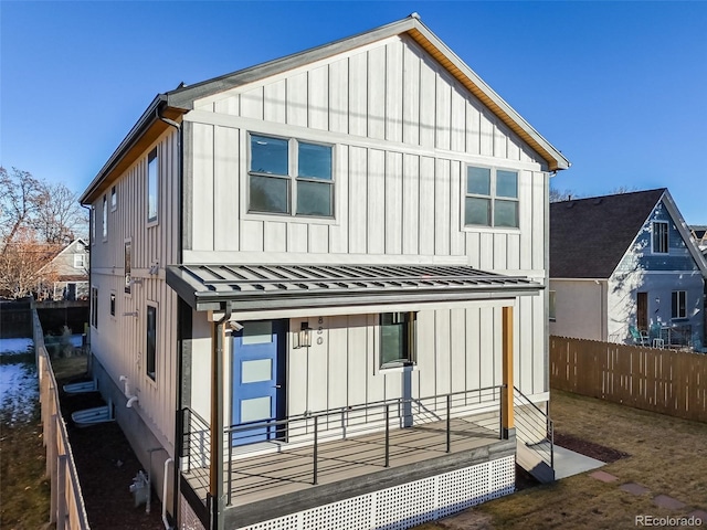 view of rear view of property