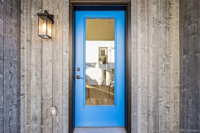 view of doorway to property