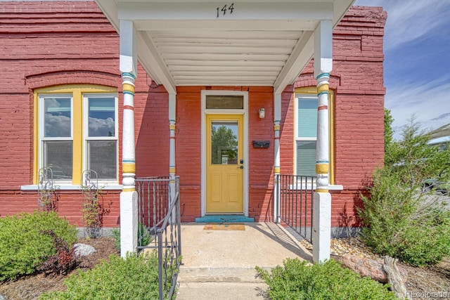 144 N C St, Salida, CO 81201 - entrance to property with brick siding