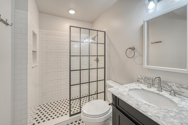 144 N C St, Salida, CO 81201 - full bathroom with toilet, a stall shower, and vanity