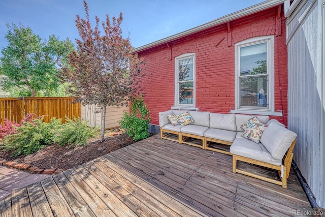 144 N C St, Salida, CO 81201 - wooden terrace with an outdoor hangout area