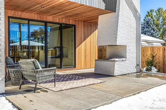 view of patio with fence