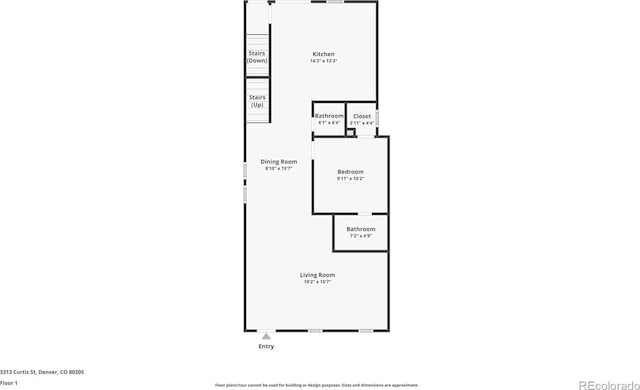 3313 Curtis St, Denver, CO 80205 - home floor plan