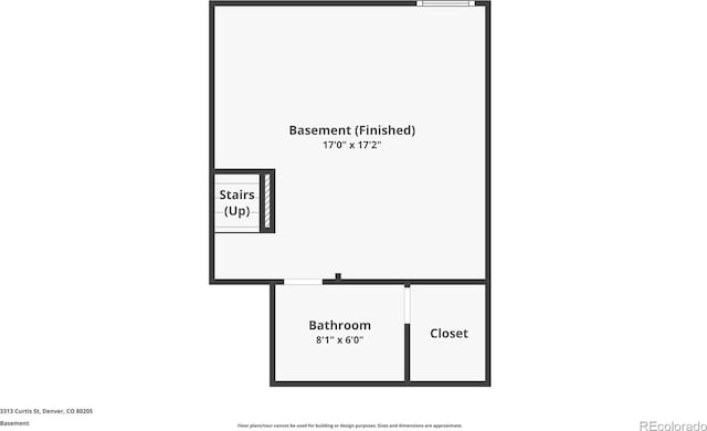 3313 Curtis St, Denver, CO 80205 - floor plan / room layout