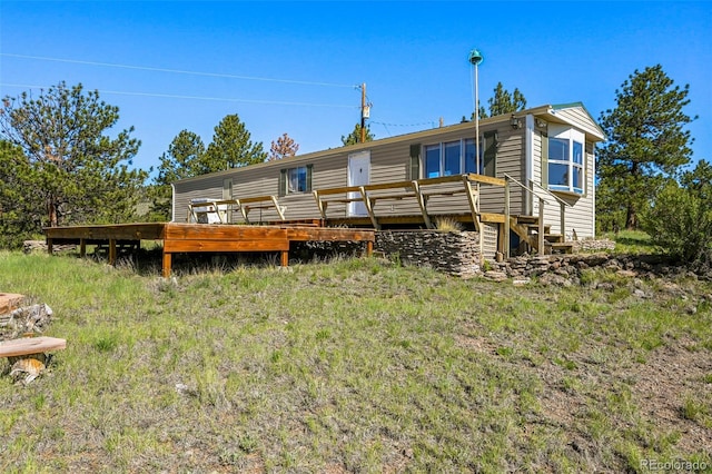 332 Valley Cir, Guffey, CO 80820 - back of house with a deck