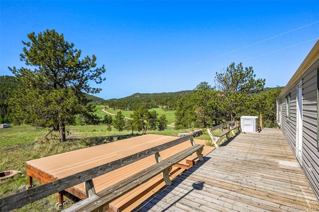 332 Valley Cir, Guffey, CO 80820 - view of wooden terrace
