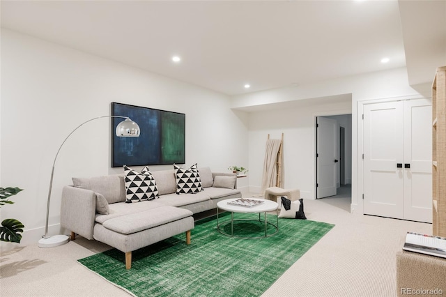 4131 Quivas St, Denver, CO 80211 - carpeted living area featuring recessed lighting