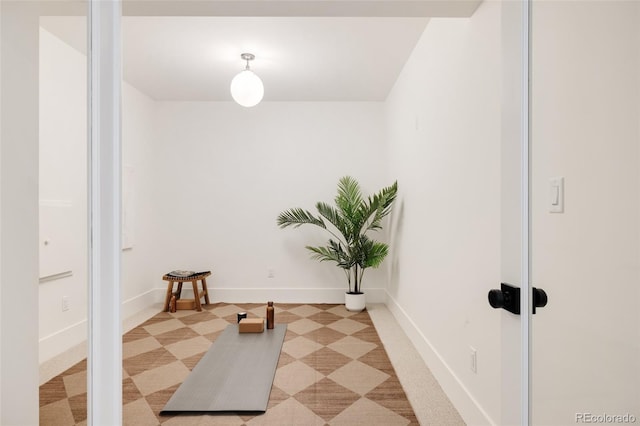 4131 Quivas St, Denver, CO 80211 - workout room featuring baseboards and light flooring