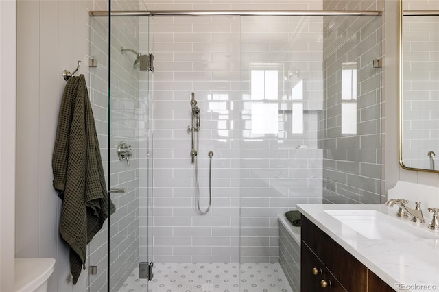 4131 Quivas St, Denver, CO 80211 - full bath featuring vanity and a shower stall