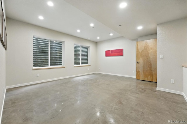 1376 Snowberry Ln, Louisville, CO 80027 - spare room featuring concrete flooring and recessed lighting