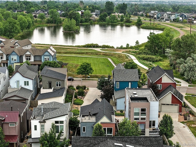 1376 Snowberry Ln, Louisville, CO 80027 - aerial view of residential area featuring a nearby body of water
