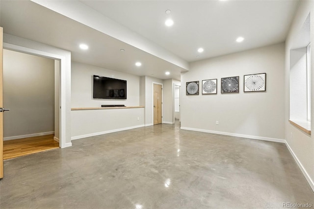 1376 Snowberry Ln, Louisville, CO 80027 - unfurnished living room featuring finished concrete floors and recessed lighting