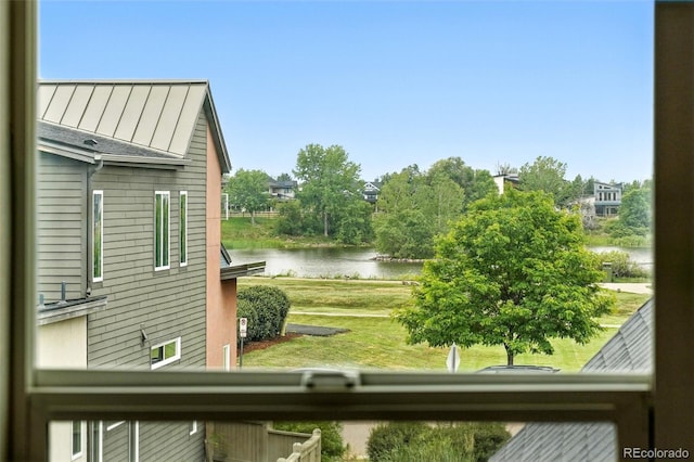 1376 Snowberry Ln, Louisville, CO 80027 - view of green lawn featuring a water view and a balcony