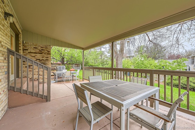 view of patio / terrace featuring outdoor dining area