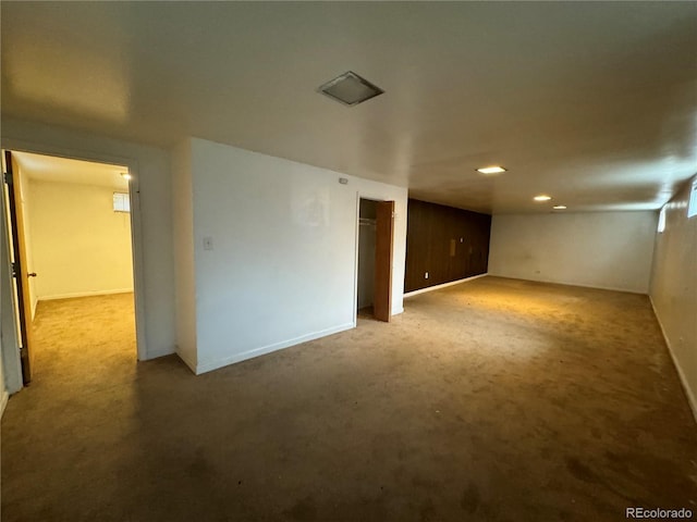 view of carpeted empty room