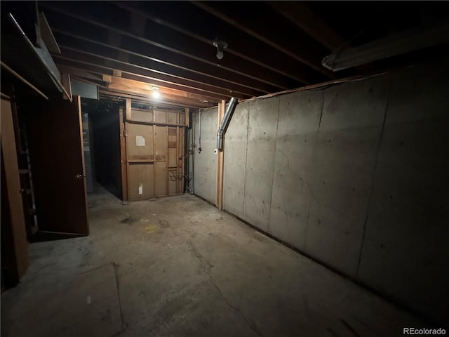 view of basement