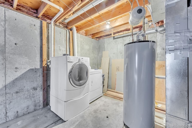 8479 Rabbitbrush Way, Parker, CO 80134 - washroom with water heater and independent washer and dryer