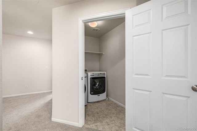 291 Las Lomas St, Brighton, CO 80601 - laundry area with washer and clothes dryer and recessed lighting