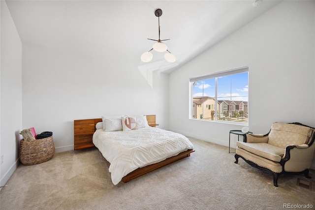 4177 E 98th Pl, Thornton, CO 80229 - carpeted bedroom featuring vaulted ceiling and baseboards