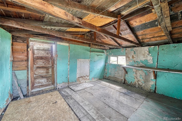 misc room featuring vaulted ceiling