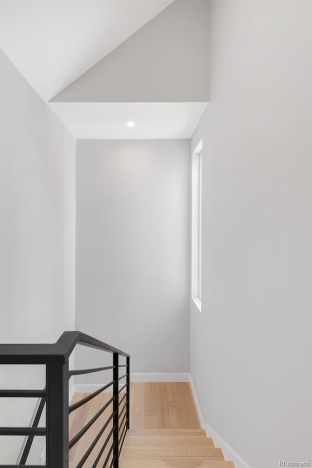 4232 Jason St Unit 2, Denver, CO 80211 - staircase with wood finished floors and recessed lighting