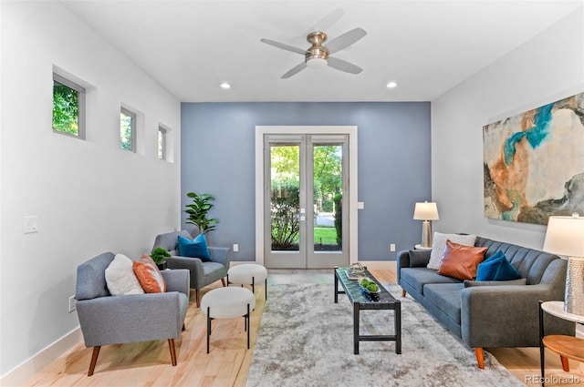 2745 Java Ct, Denver, CO 80211 - living room featuring ceiling fan, light wood-style flooring, and recessed lighting