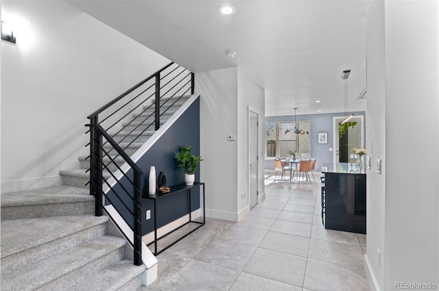 2745 Java Ct, Denver, CO 80211 - stairs featuring tile patterned flooring and recessed lighting