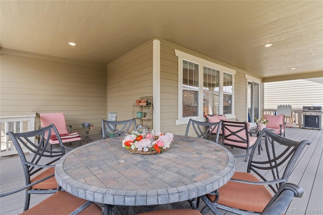 14938 Vienna Cir, Parker, CO 80134 - view of patio with outdoor dining space, area for grilling, and a wooden deck