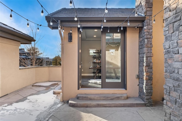 view of doorway to property