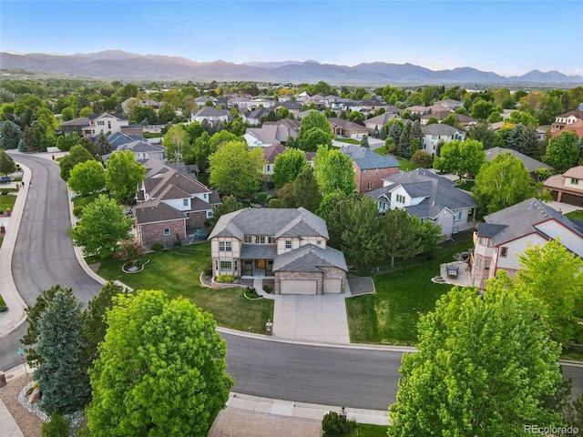 5683 Fig Way, Arvada, CO 80002 - aerial perspective of suburban area featuring a mountain backdrop