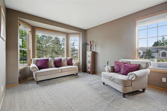 5683 Fig Way, Arvada, CO 80002 - carpeted living area featuring plenty of natural light and baseboards