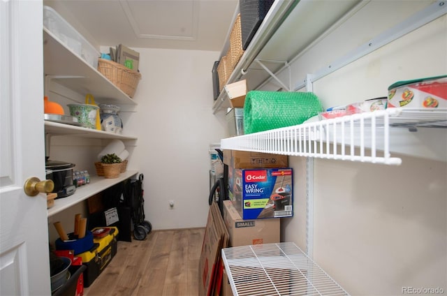 storage area with attic access