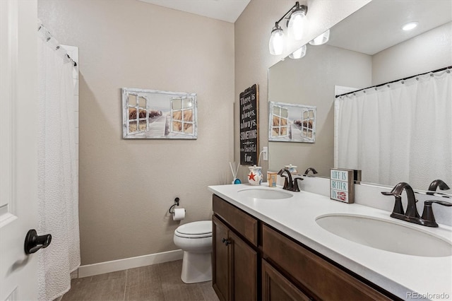 2012 Sagerock Dr, Castle Pines, CO 80108 - full bath with double vanity and toilet