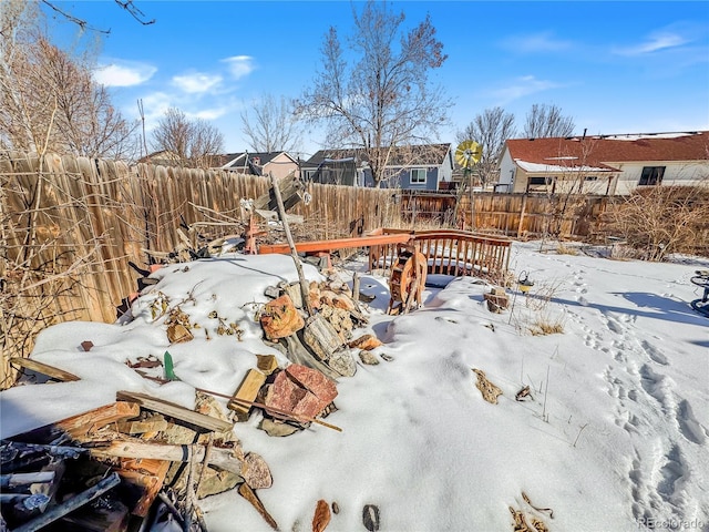 view of snowy yard