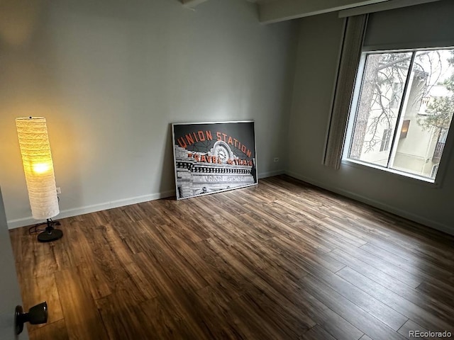 unfurnished living room featuring hardwood / wood-style floors