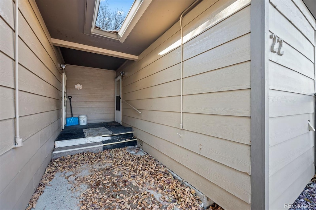 view of doorway to property